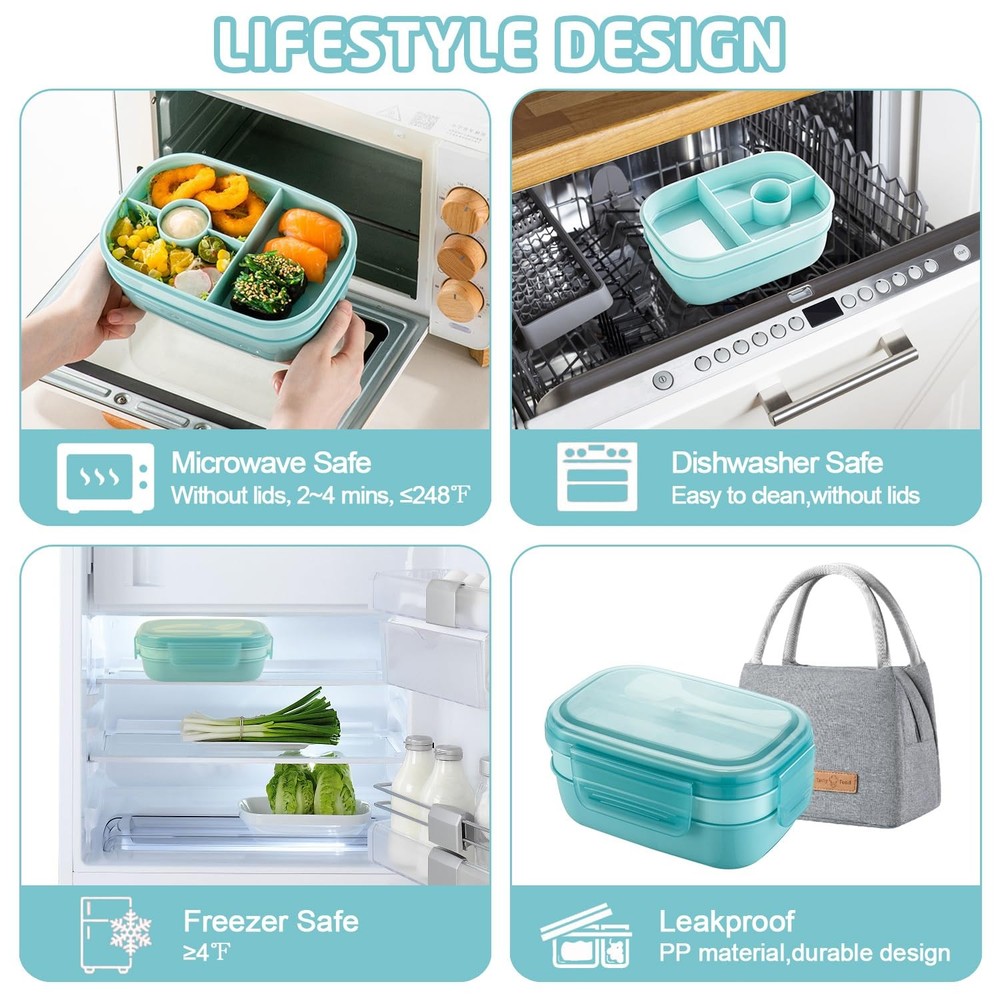Bento Box Lunch Container for Adults Kids Men Women Boys Girls