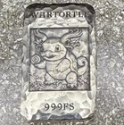 Pokémon Wartortle Bar 1.7 oz .999 Hand Crafted Saint Bee's Silver Art New 1 of 1