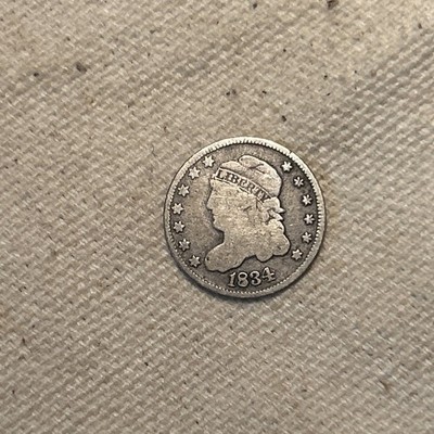1834 Capped Bust 1/2 Half Dime H10C 5C Five Cent Early US Type Coin 905-31