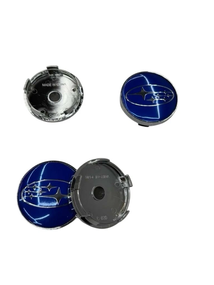 SET OF 4 SUBARU WHEEL CENTER CAPS BLUE LOGO 60MM 28821SA030 FITS MOST MODELS - Image 4 of 4