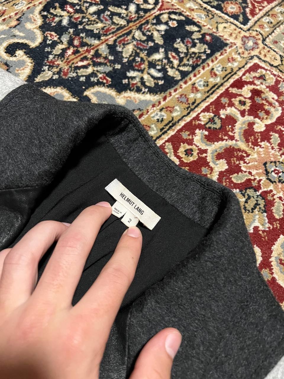 Helmut Lang Deconstructed Black Block Gray Wool Women’s Blazer Rare... image 9