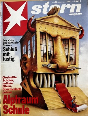 Stern Magazin 35 / 1993 Alptraum Schule TV-Shows Claudia Schiffer Drogen Ötzi