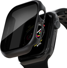 2 Pack Privacy Case for Apple Watch Screen Protector, Anti-Spy Tempered Glass Fi