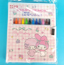 Sakura Sanrio My Melody Coupy Pencils 12 Colors Soft Case Japan Sweet Piano New
