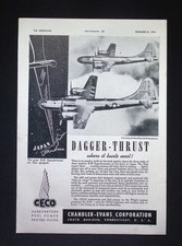 Original 1944 Advert Chandler-Evans B-29 Superfortress Aviation