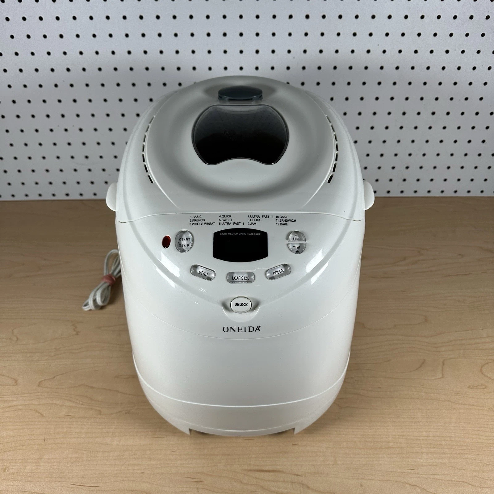 Oneida OBM1018 Bread Machine Maker w/ Pedal & Pan **TESTED**