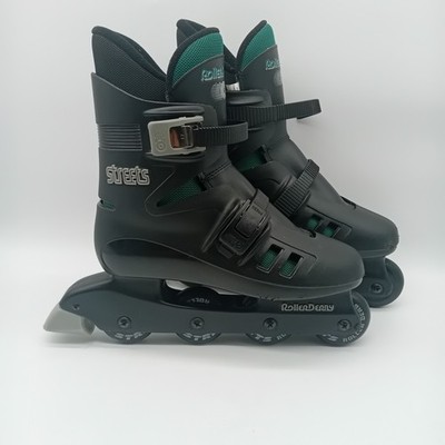 Roller Derby Streets Inline Skates Größe US 9 UK 8 schwarz grün Rollerblades