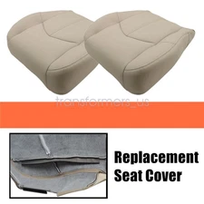 1999-2003 For Lexus RX300 Driver & Passenger Bottom Leather Seat Cover Tan