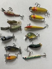 Vintage Fishing Lures Heddon Fred Arbogast River Runt Creek Chub Torpedo Lot
