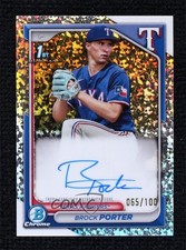 2024 Bowman Chrome Prospect Mini-Diamond Refractor 65/100 Brock Porter Auto 12fl