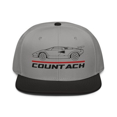 For Countach Fans Cap Wedge Profile Iconic Snapback Hat Birthday Racing Unisex