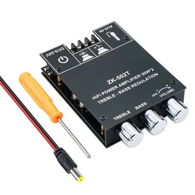 Hosyond ZK-502T 100W Bluetooth 5.0 Amplifier Board with Treble and Bass Black 