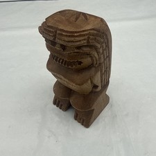 Vintage Hand Carved Wood Tiki Warrior Style Hawaii Native 4  