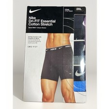 Nike Men's Dri- Fit Essential Cotton Stretch Boxer Brief 3-Pack Size 2XL