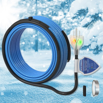 #ad 120V Self Regulating Heat Trace – Dual Lights Pipe Heating for Sewer Pipes $30.99