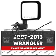 Right Passenger Side Mirror For Jeep Wrangler - Powered Heated Convex Glass... Right Passenger Side Mirror For Jeep Wrangler - Powered Heated Convex Glass...