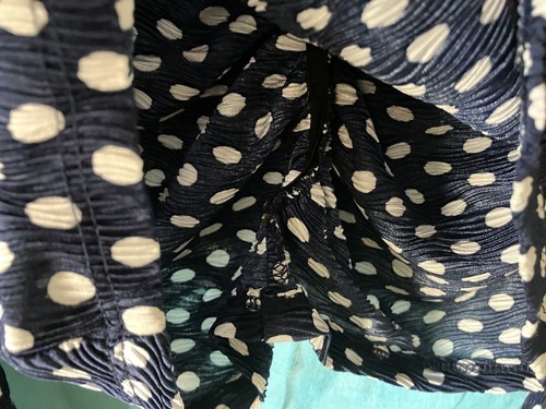TOPSHOP BLOUSE à pois, tissu plissé et détail froncé, manches longues, taille 4 - Photo 18/18