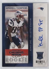 2013 Panini Contenders Short Print Rookies Kenbrell Thompkins #151 Auto RC t2b