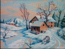 Needlepoint tapestry painted canvas E303 16"x20" GobelinL