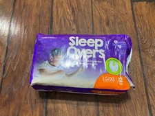Sealed Sleep Overs/ LG/XL/ Pack of 12/ Day  Night Protection/ Boys / Girls