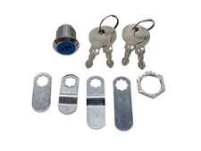 Serratura per cassetta delle lettere 16 mm con 4 piastre di bloccaggio + 4 ch...