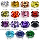 4x6mm~10x12mm Oval Cut Loose Cubic Zirconia Stone Mix 15 Color CZ Synthetic Gems