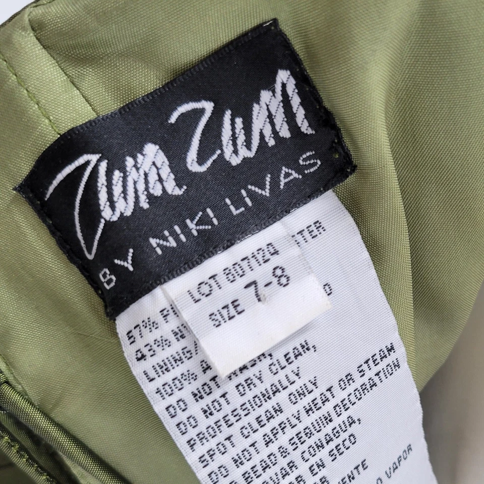 Vestido de fiesta vintage Zum Zum 7/8 verde hada caprichoso dobladillo burbuja falda Foto 3 de 4