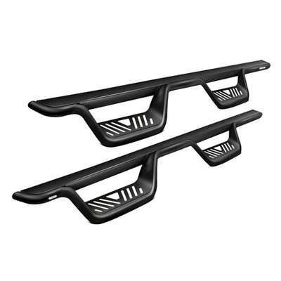 For Chevy Colorado 15-26 Drop Steps 4'' Outlaw Series Cab Length Black Round Drop