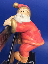 Kletternder Weihnachtsmann aus Keramik, ca. 10 x 5,5 cm rot gold weiss Nikolaus