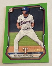 SEONG-JUN KIM 2026 Bowman Neon Lime Green 392/399 1st Rookie #BP-45 Rangers 1st