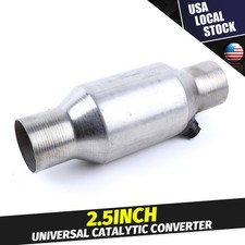 2.5 Inlet Outlet Spun Catalytic Converter High Quality Stainless Steel O2 Port