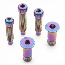 Oil Slick TITANIUM Rinbow Bolt Kit for Shimano XTR/XT/SLX Rear Derailleurs