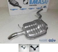 Imasaf Auspuff Endtopf Rechts + ZubehöR für Audi A4+Avant+Cabrio TDI 2.0+2.5+2.7