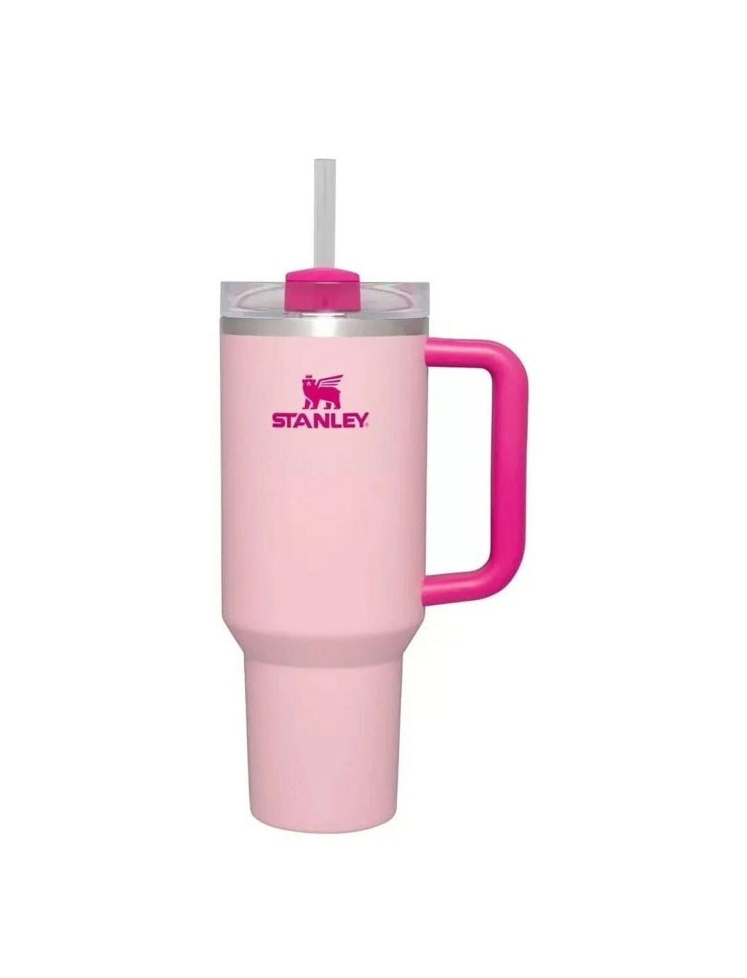 Stanley 40oz Flamingo Pink Tumbler Stainless Steel H2.0 FlowState Quencher