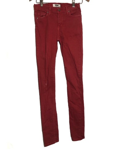 Baldwin Skinny Jeans Womens Size 27 Mid Rise Stretch Red
