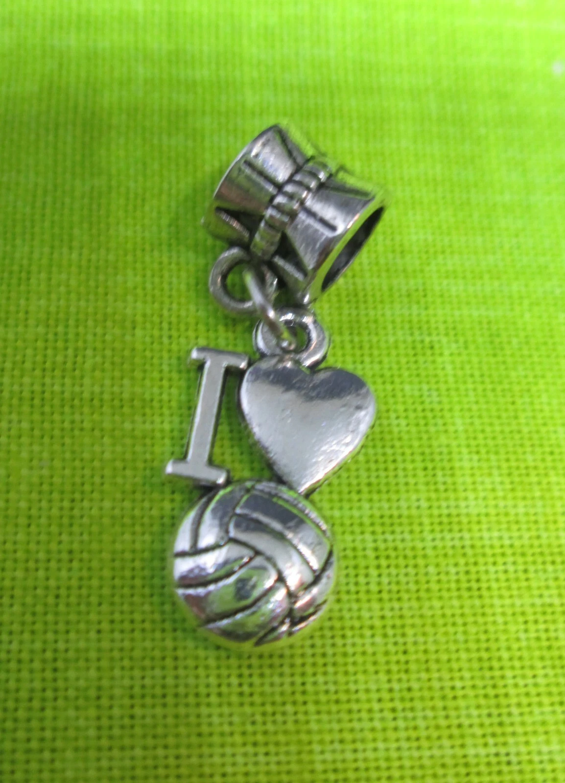 15 pcs volleyball charms for bracelet or sport coach team award