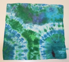 Tie Dye Bandana 21" x 21" Blue Pond Split 100 cotton
