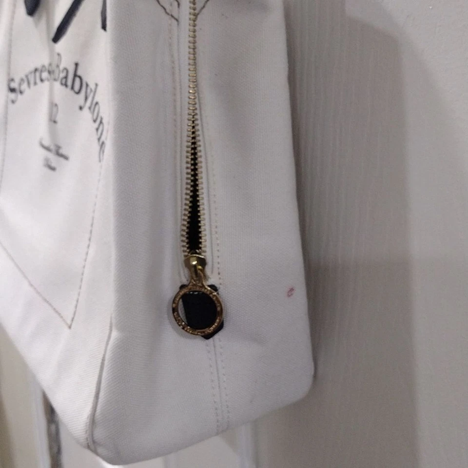 Samantha Thavasa DELUXE наплечная сумка белый холст 2 пути сумка с короткими ручками Дамская сумка - Изображение 3 из 4