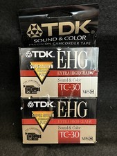 TDK VHS-C HG Ultimate C-30 Camcorder Video Tapes New TC-30HG 2Pack