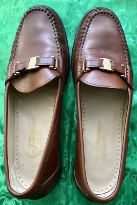 Salvatore Ferragamo Brown Loafers 8.5C Monza signatory calf  display picture 2