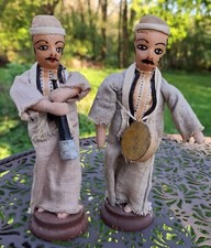 Trachten Puppe Musiker aus &Auml;gypten 60/70er Handarbeit - 17 cm - Souvenir Sammler
