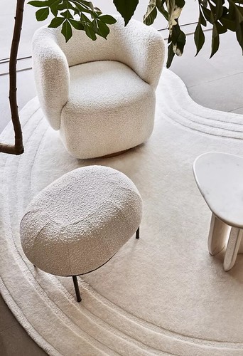 Irregular Shape High & Low Pile, Hand-Tufted 100% Wool Soft Area Rug Carpet - Imagen 5 de 7
