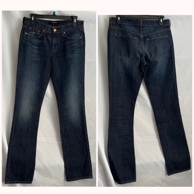J Brand Jeans sz 25 (30  Waist) Woman's Logan Straight Fit Hung Up Dark Wash