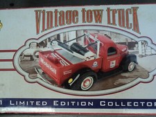 Mobil Oil 2001 Tow Truck Collectors Series Die-Cast Metal Rubber Tires Coin Bank