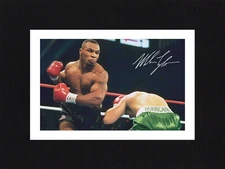 8X6 Mount MIKE TYSON Multi Signed Autograph PHOTO Boxing Print Ready to Frame