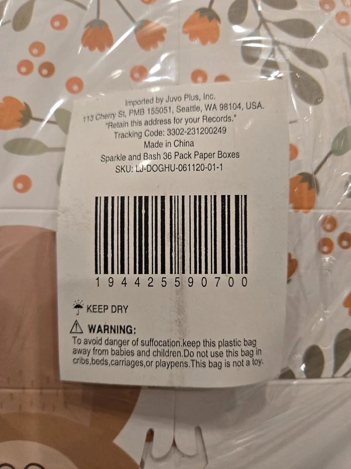 Cajas de golosinas temáticas de oso cachorro brillo y golpe fiesta infantil baby shower 36 piezas Foto 4 de 4