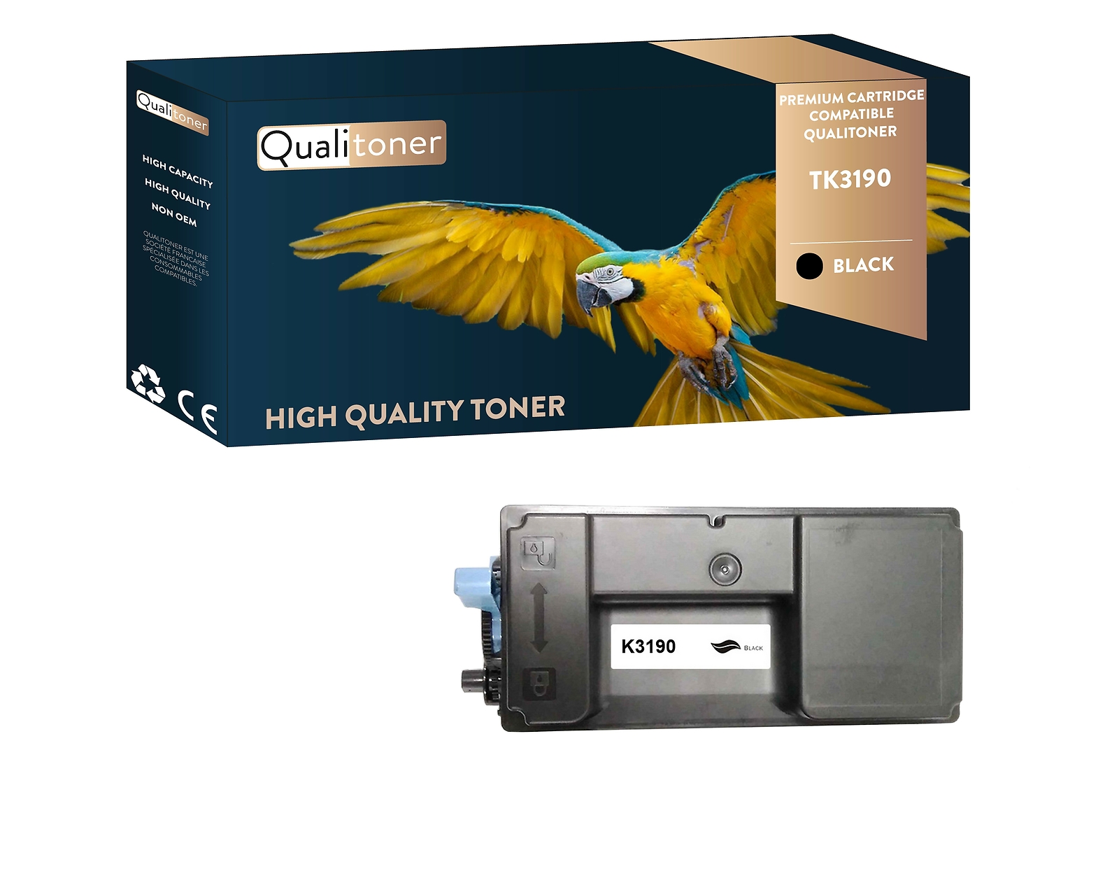 Toner TK3190 Noir compatible imprimante Kyocera monochrome cartouche encre Qualitoner