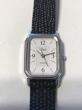  Ladies Timex Quartz Watch w/Black Band for Parts or Repair 