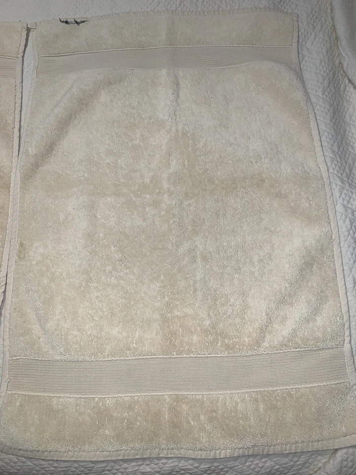 POTTERY BARN Classic 100% Cotton Turkish Hand Towelds 2/pcs Light Yellow - Image 4 of 4