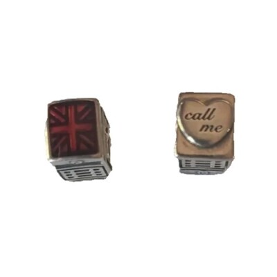 Pandora Retired Sterling Silver London Calling Phone Booth Charm
